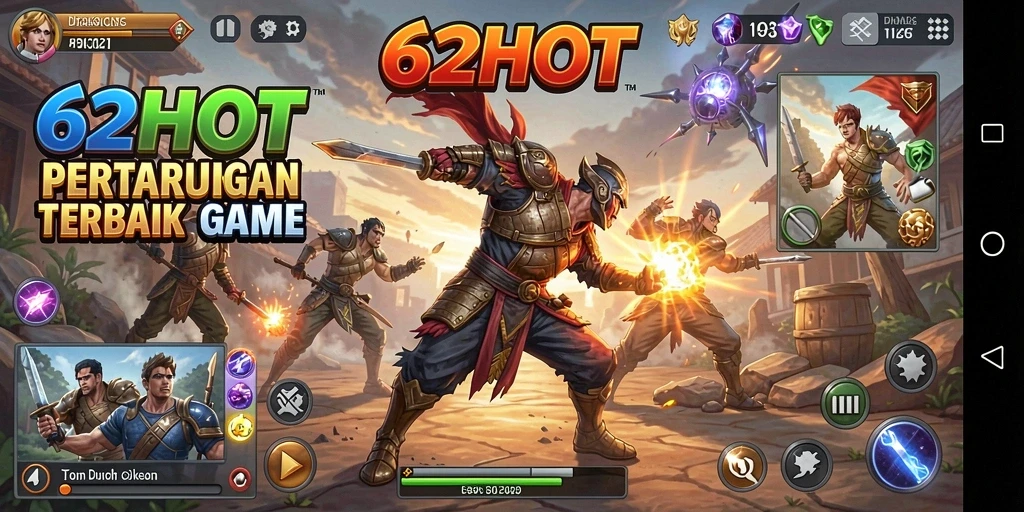 Tangkapan layar pertarungan intens di game Fighting 62HOT.