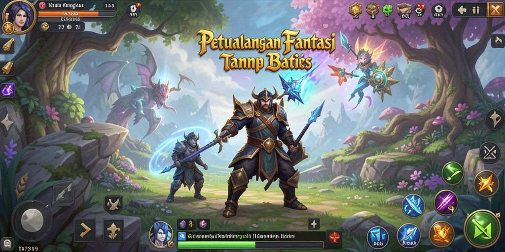 Screenshot menampilkan aksi pertarungan mendebarkan dalam game RPG.