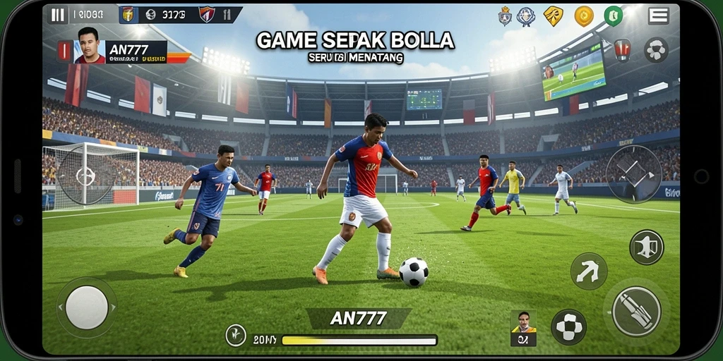 Tampilan gameplay AN777 yang mendebarkan saat pertandingan sepak bola.