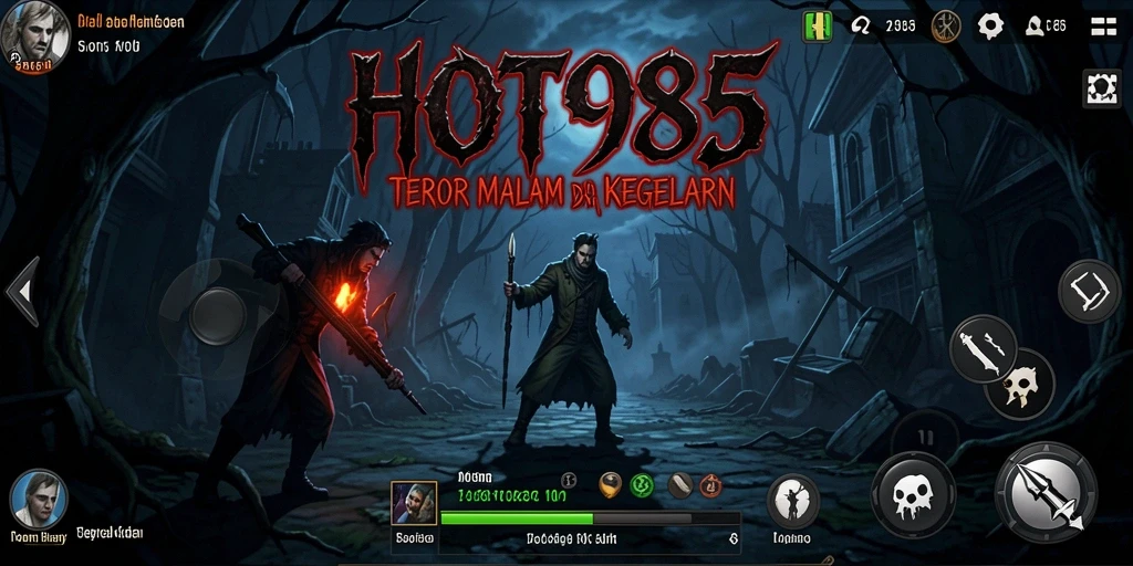Screenshot HOT985 menampilkan momen menegangkan di dunia kegelapan.