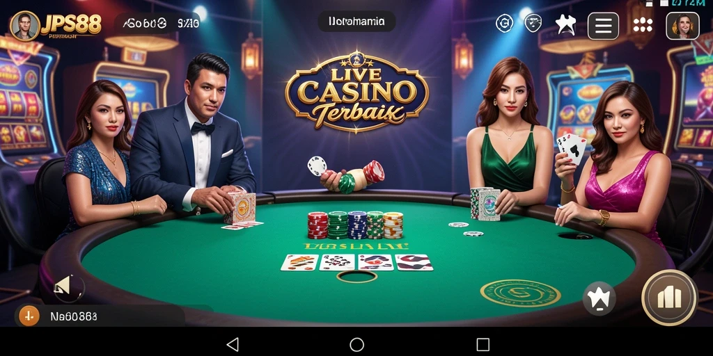 Tampilan gameplay Live Casino yang mendebarkan di JPS88.