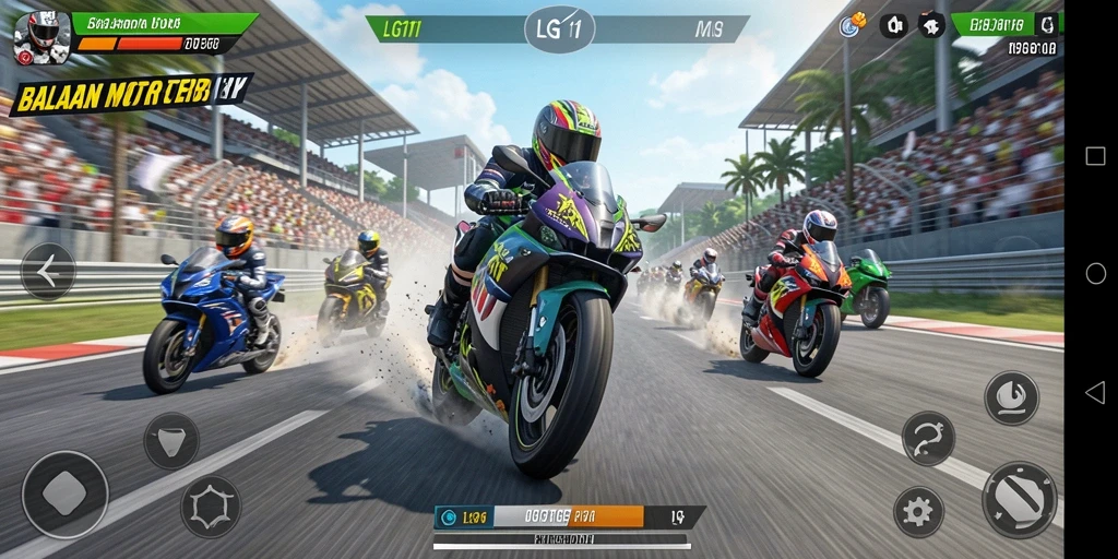 Tampilan menegangkan saat balapan motor di LG111.
