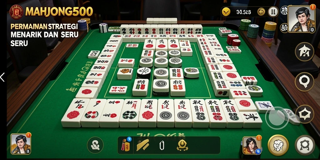 Screenshot MAHJONG500 menampilkan aksi seru gameplay SLG yang menantang.