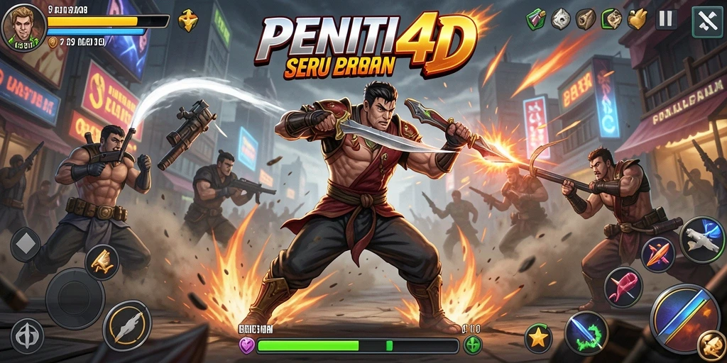Tampilan gameplay Action yang menarik dan mendebarkan di PENITI4D.