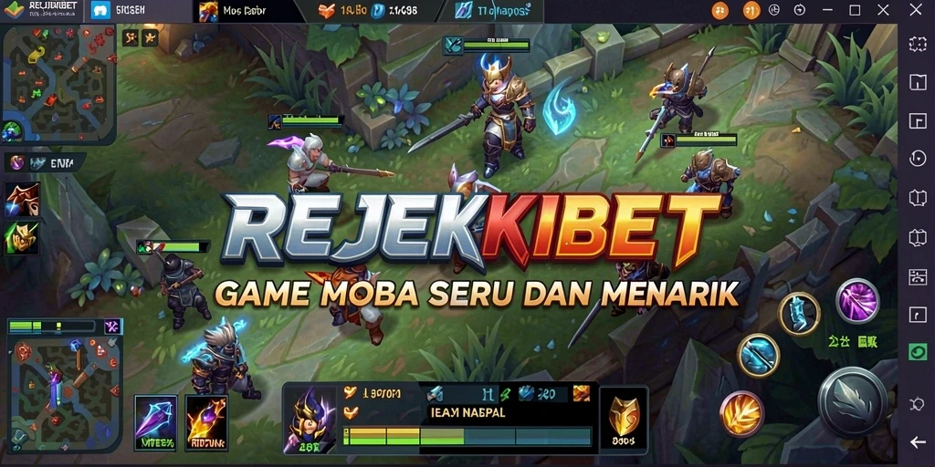 Screenshot gameplay REJEKIBET yang menunjukkan pertarungan seru di arena.