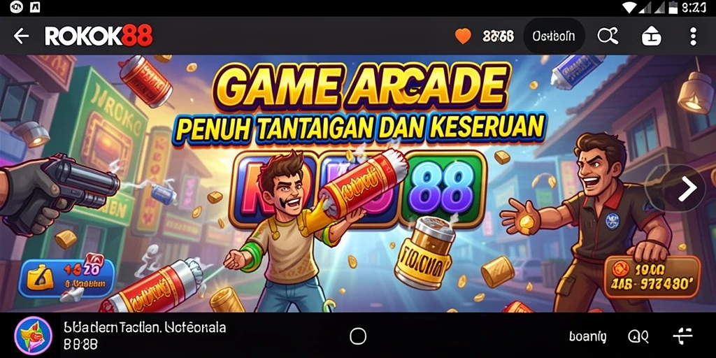 Tampilan gameplay seru dan penuh aksi dari ROKOK88.