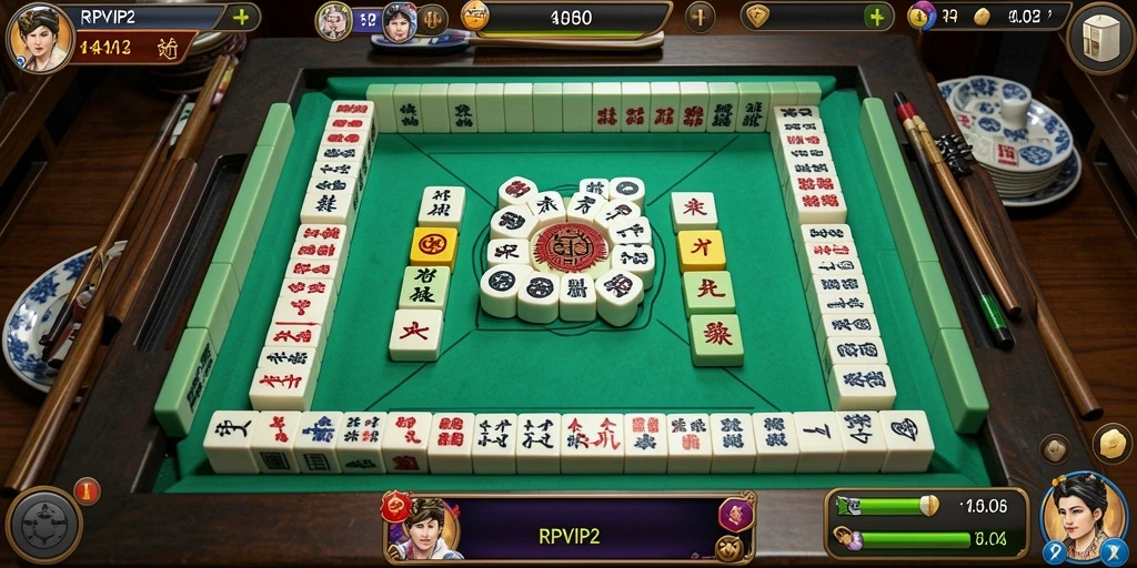 Tampilan gameplay Mahjong yang seru dan mengasyikkan.