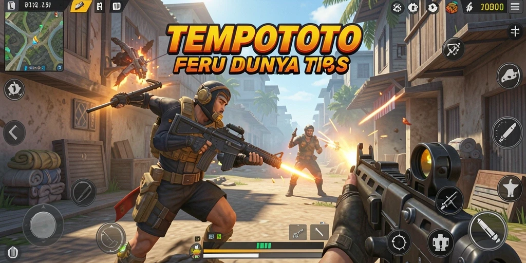 Gameplay TPS yang mendebarkan dalam TEMPOTOTO dengan aksi tanpa henti.