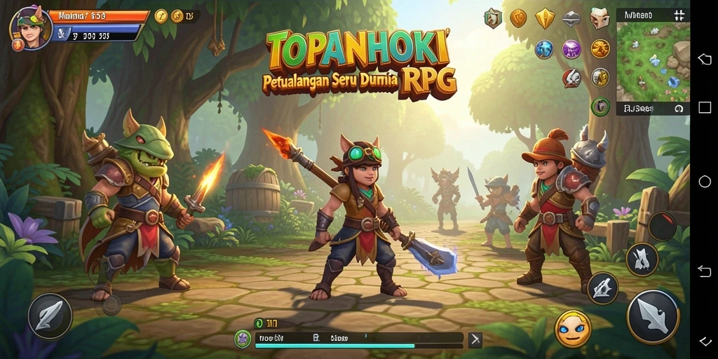 Tampilan gameplay seru dalam dunia RPG TOPANHOKI.